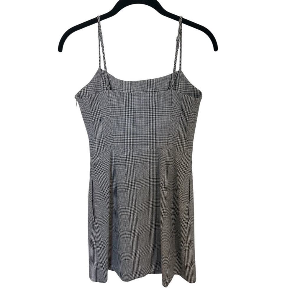 Wilfred Aritzia Isabelle Plaid Mini Dress Gray Black Size 2 Check 90s Sleeveless - Picture 3 of 8